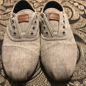 Women’s Grey Hemp Toms Cordones! Size 8!